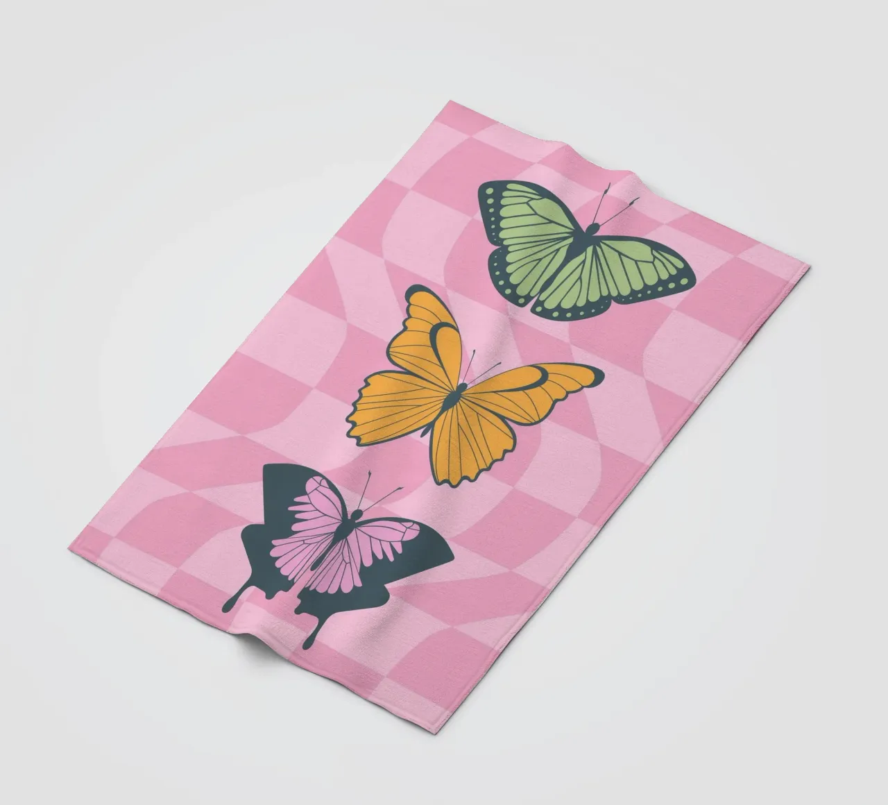 Farfalle estetiche stampate | Modello grafico d'arte coperta in pile da NorwesClub