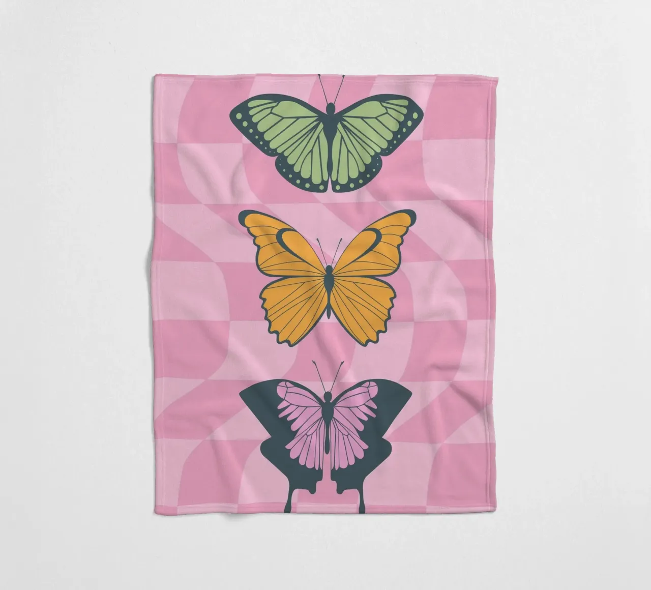 Farfalle estetiche stampate | Modello grafico d'arte coperta in pile da NorwesClub
