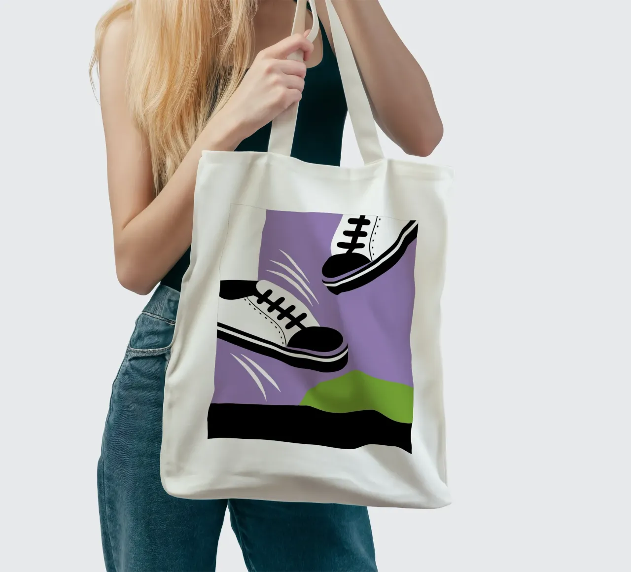 Scarpa borsa in juta da LOOK DIFFERENT