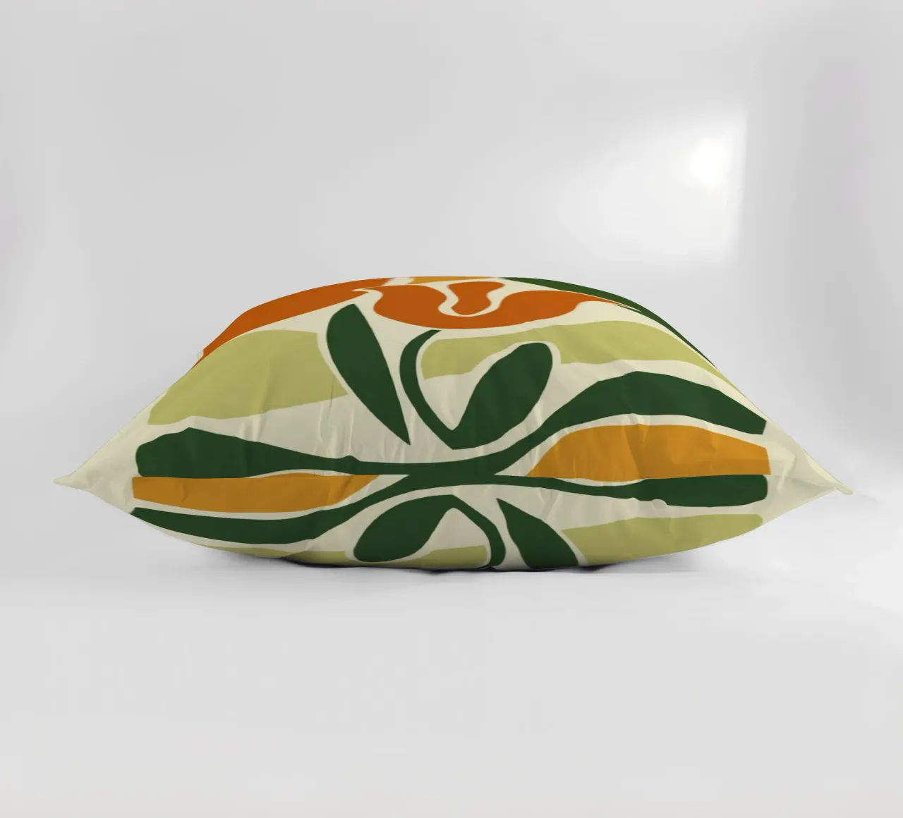 Tulip Silhouette on Abstract Backdrop in Earthy Tones decorative cushion by Modern Muse