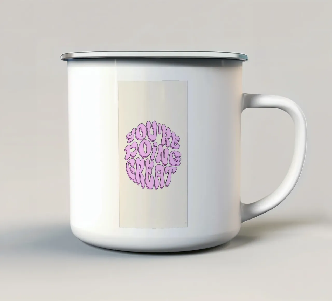 Stampa You're Doing Great | Arte estetica rosa tazza in smalto da NorwesClub