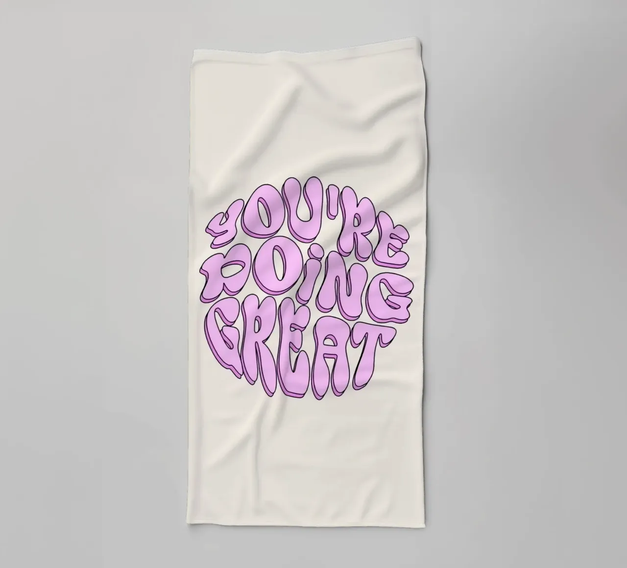 You're Doing Great Print | Pink Aesthetic Art towel by NorwesClub