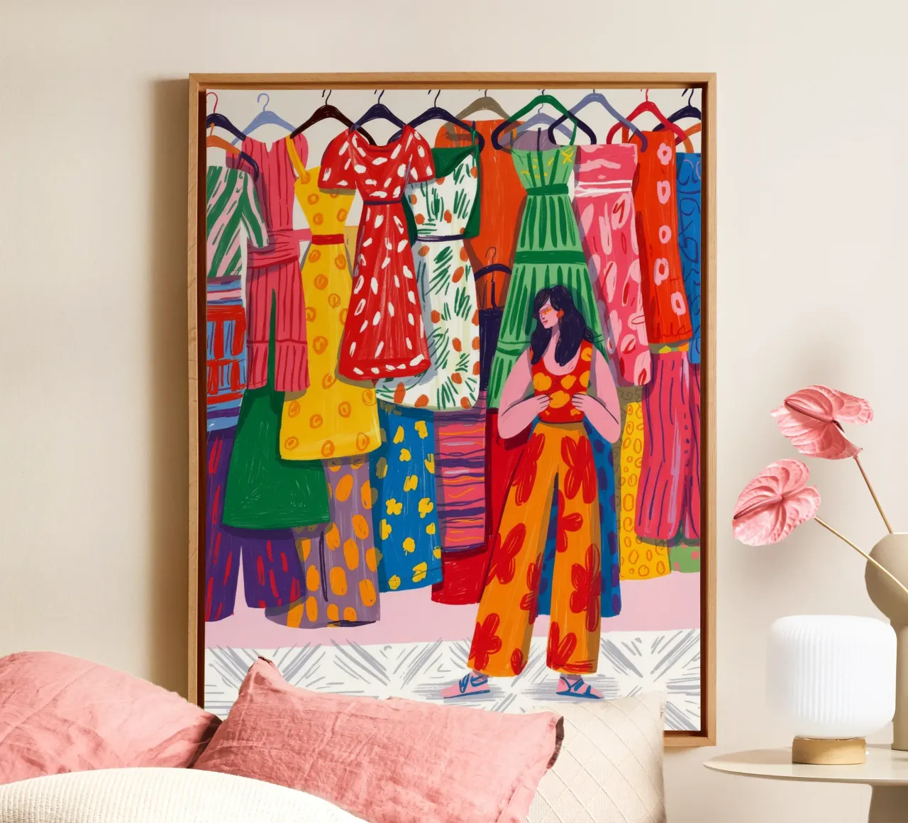 Beatitudine tropicale tela con Cornice a cassetta da Murni Strokes