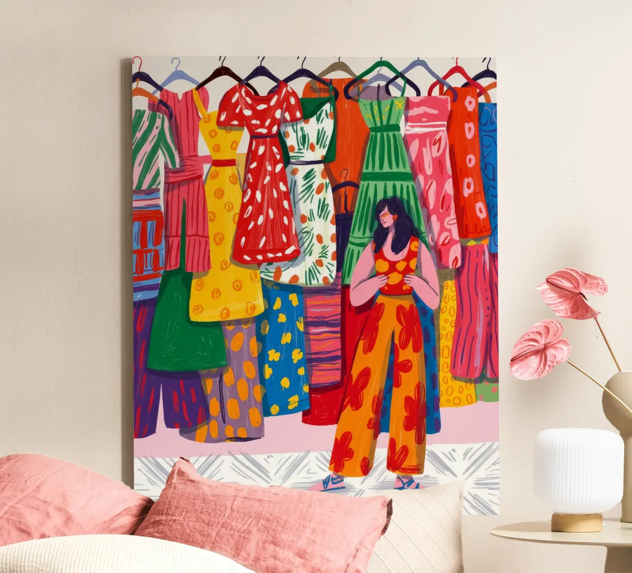 Beatitudine tropicale tela con Cornice a cassetta da Murni Strokes