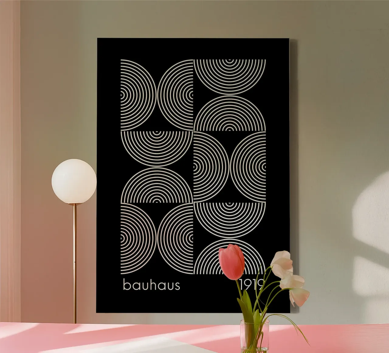 Bauhaus Geometrische Print | Iconisch Abstract Ontwerp canvas van NorwesClub