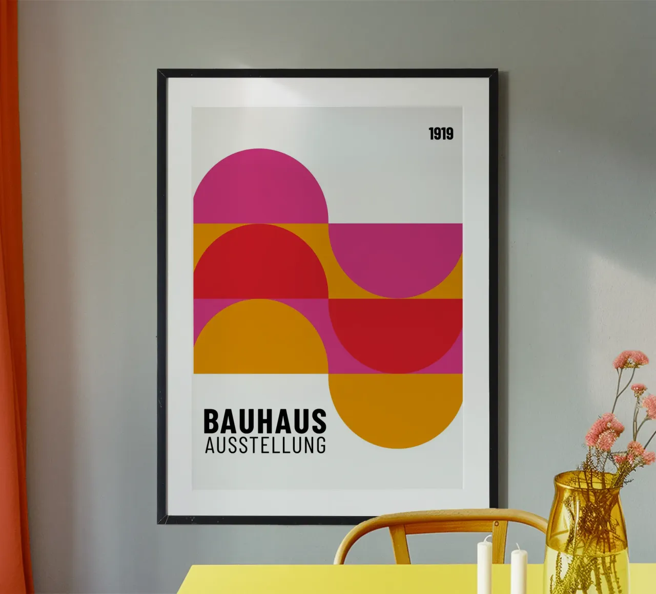 Bauhaus Tentoonstellingsaffiche | Geometrische Abstracte Kunst poster van NorwesClub