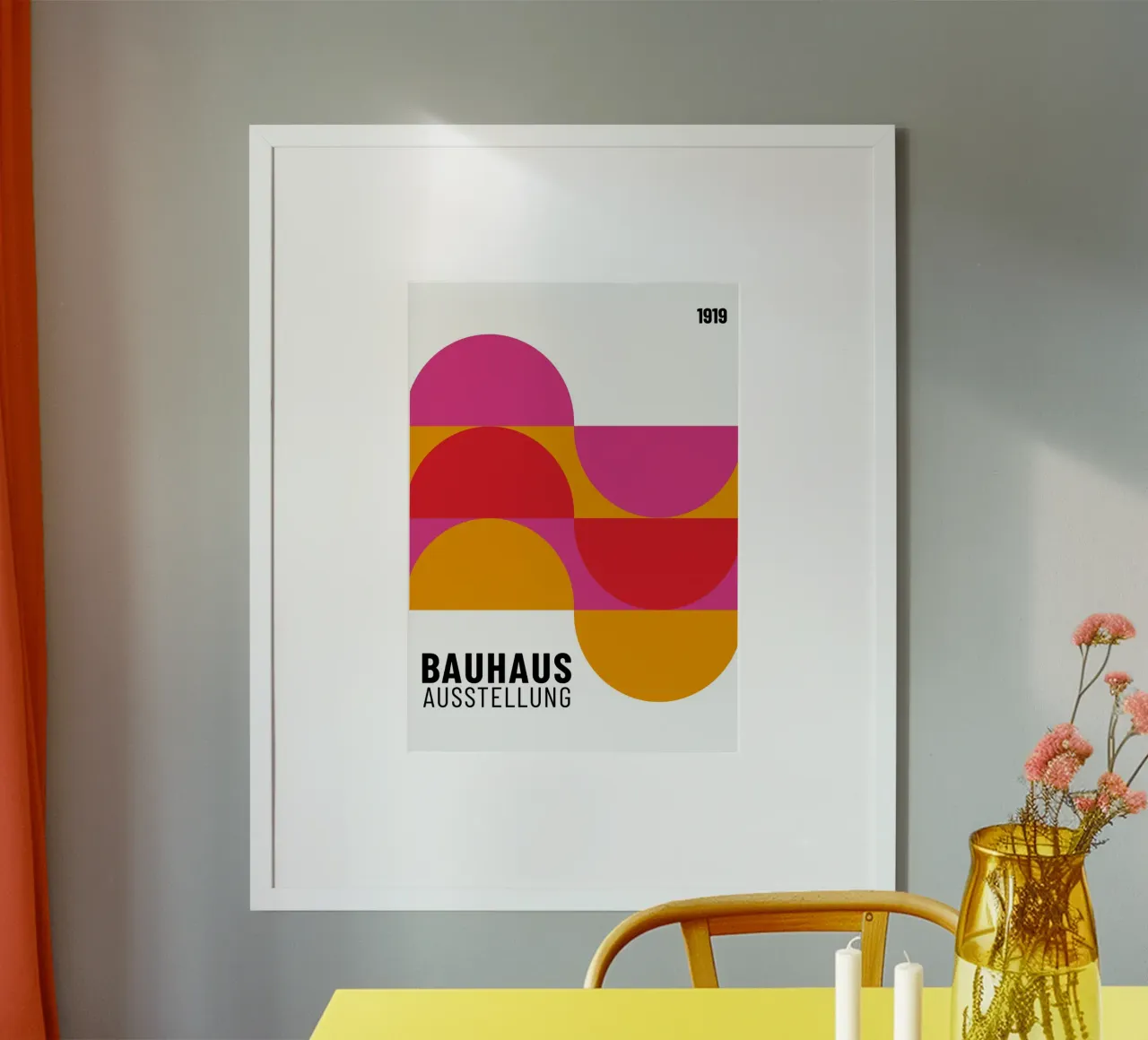 Bauhaus Tentoonstellingsaffiche | Geometrische Abstracte Kunst poster van NorwesClub