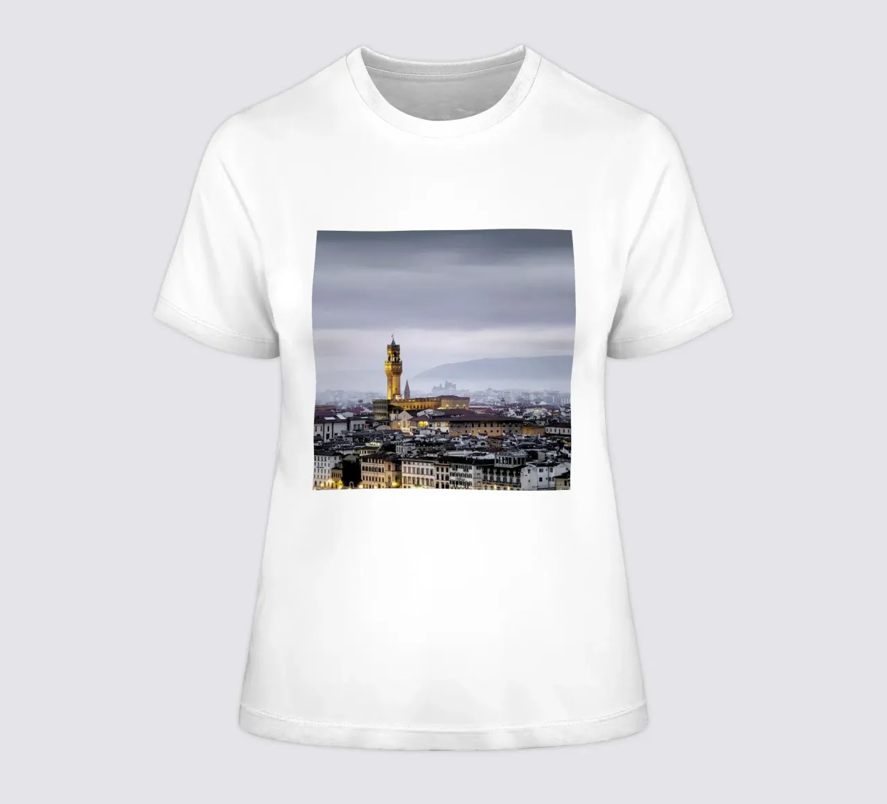 Firenze Study 3   Palazzo Vecchio - Florenz 2019 women's fitted t-shirt by Håggard Photography | Ronny Behnert