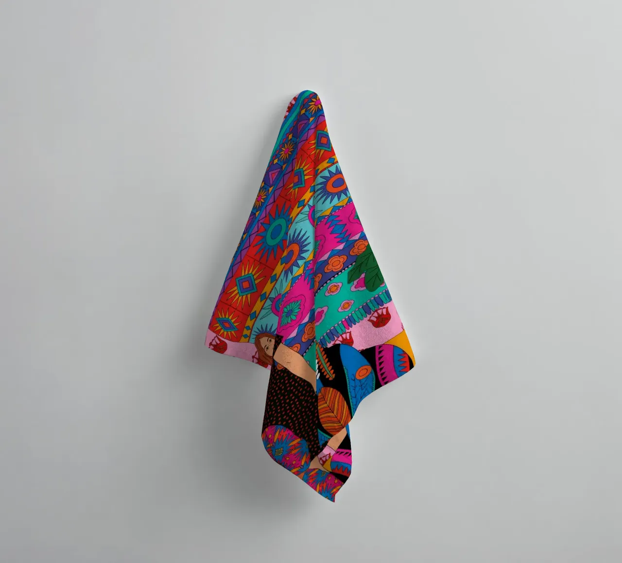 Sereen gezelschap badhanddoek van Murni Strokes
