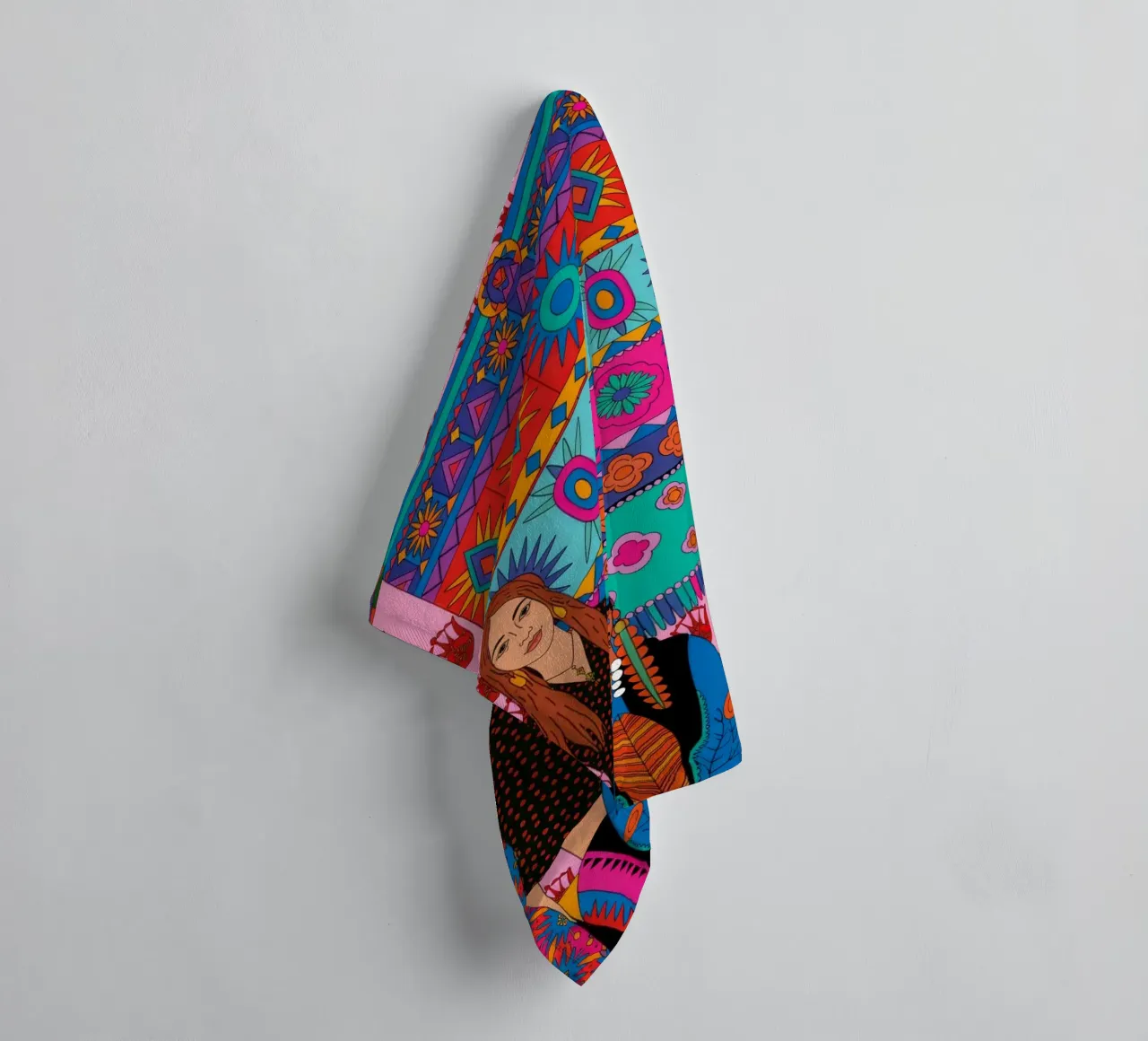 Sereen gezelschap badhanddoek van Murni Strokes