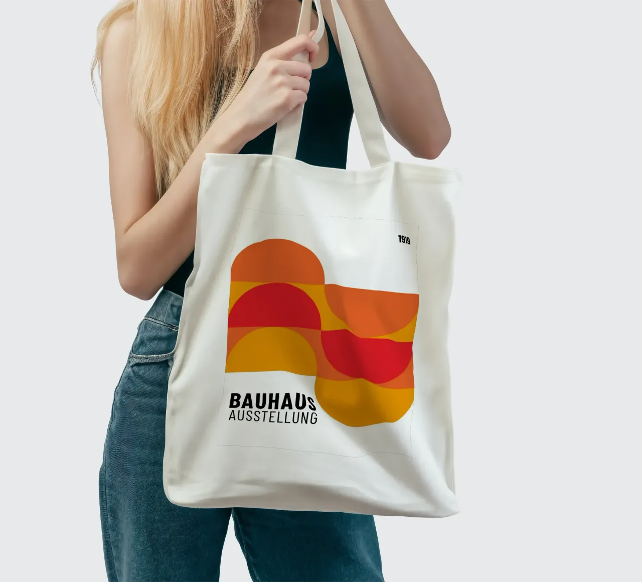 Bauhaus Geometrisch Abstrakt | Ikonisches Modernes Design Jutebeutel von NorwesClub