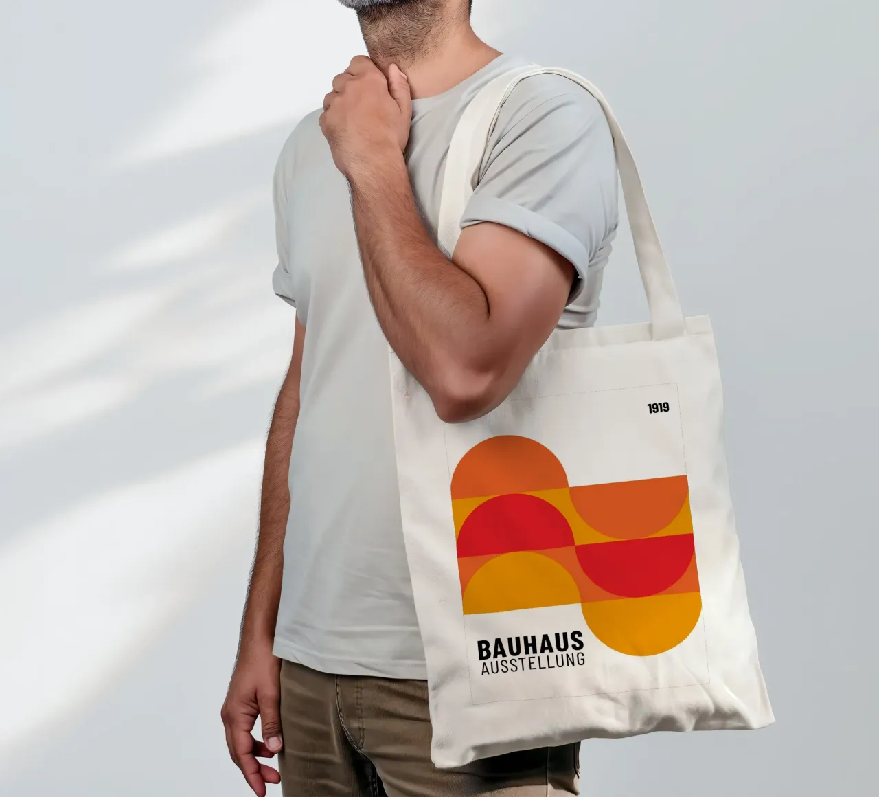 Bauhaus Geometrisch Abstrakt | Ikonisches Modernes Design Jutebeutel von NorwesClub
