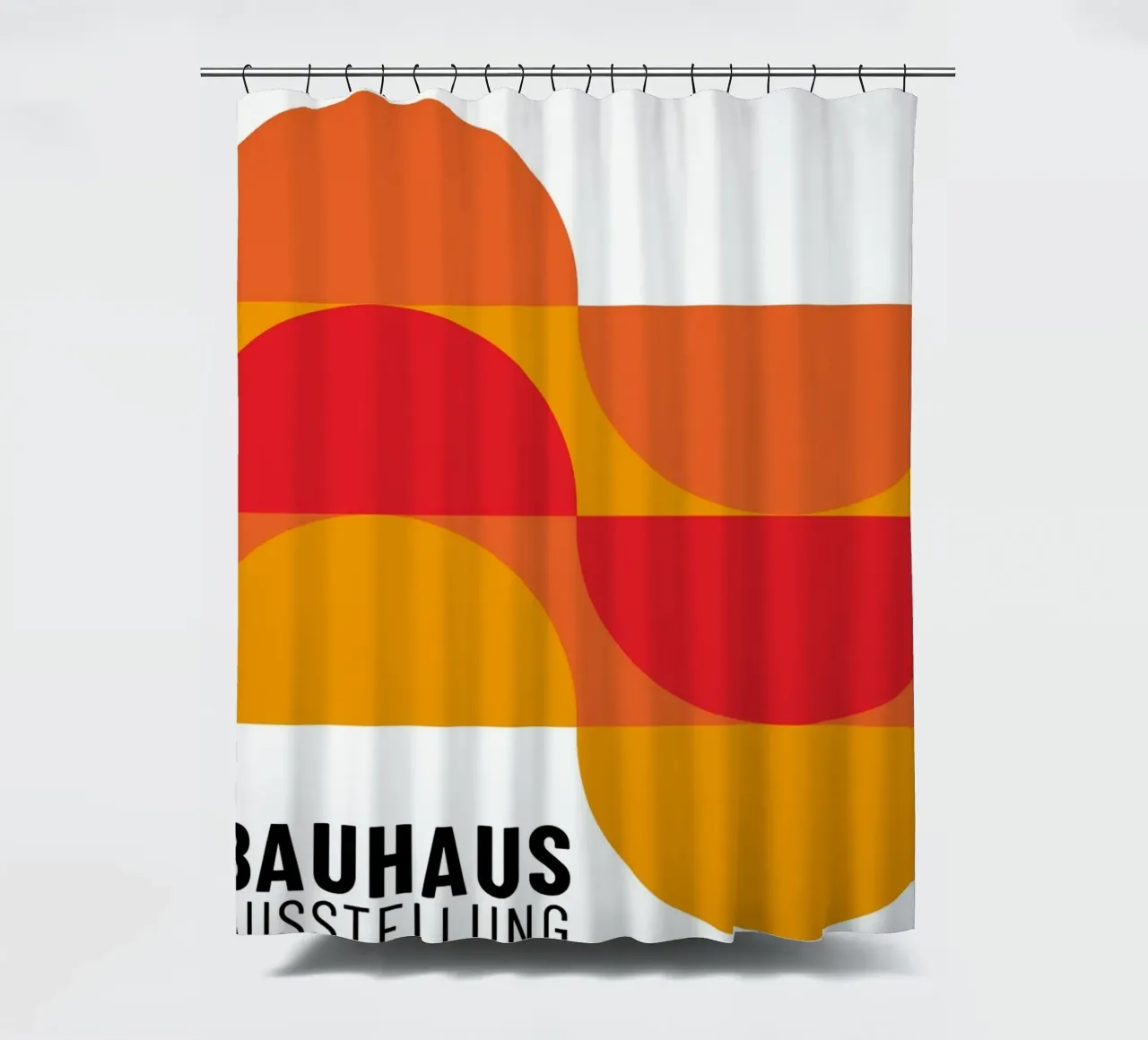 Bauhaus Geometrisch Abstract | Iconisch Modern Ontwerp douchegordijn van NorwesClub