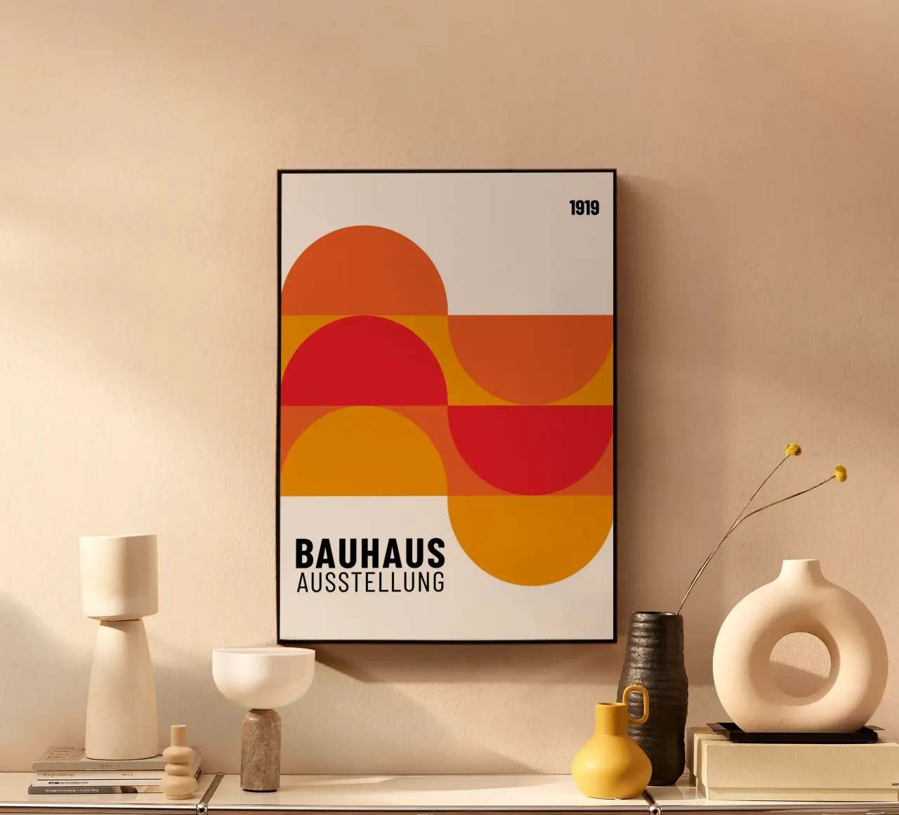 Bauhaus Geometrisch Abstract | Iconisch Modern Ontwerp acryl van NorwesClub