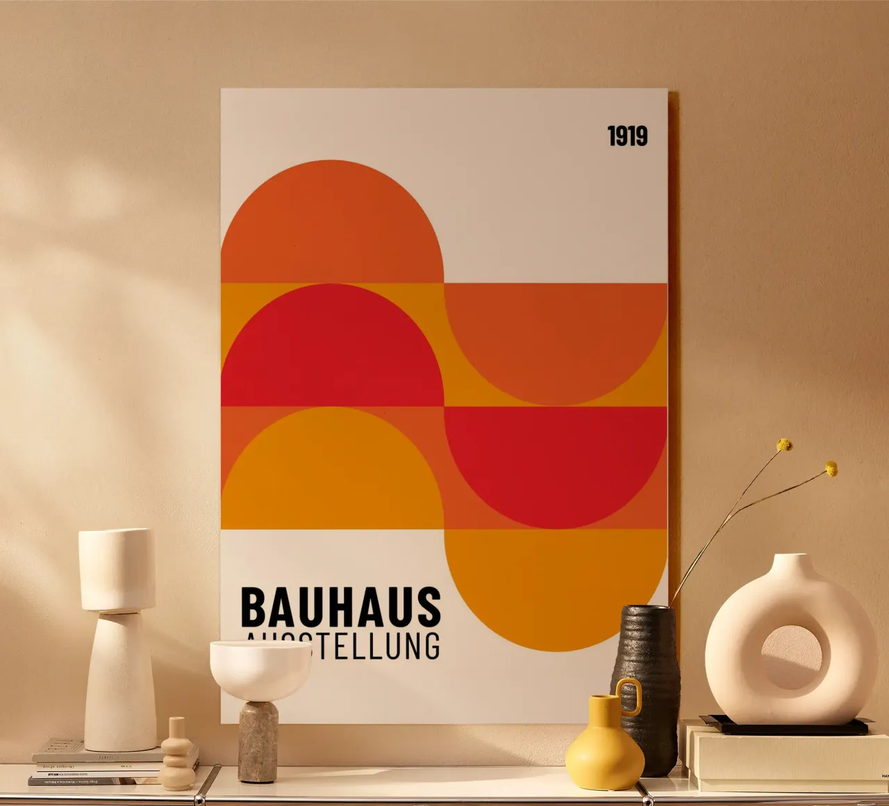 Bauhaus Geometric Abstract | Iconic Modern Design alu-dibond by NorwesClub