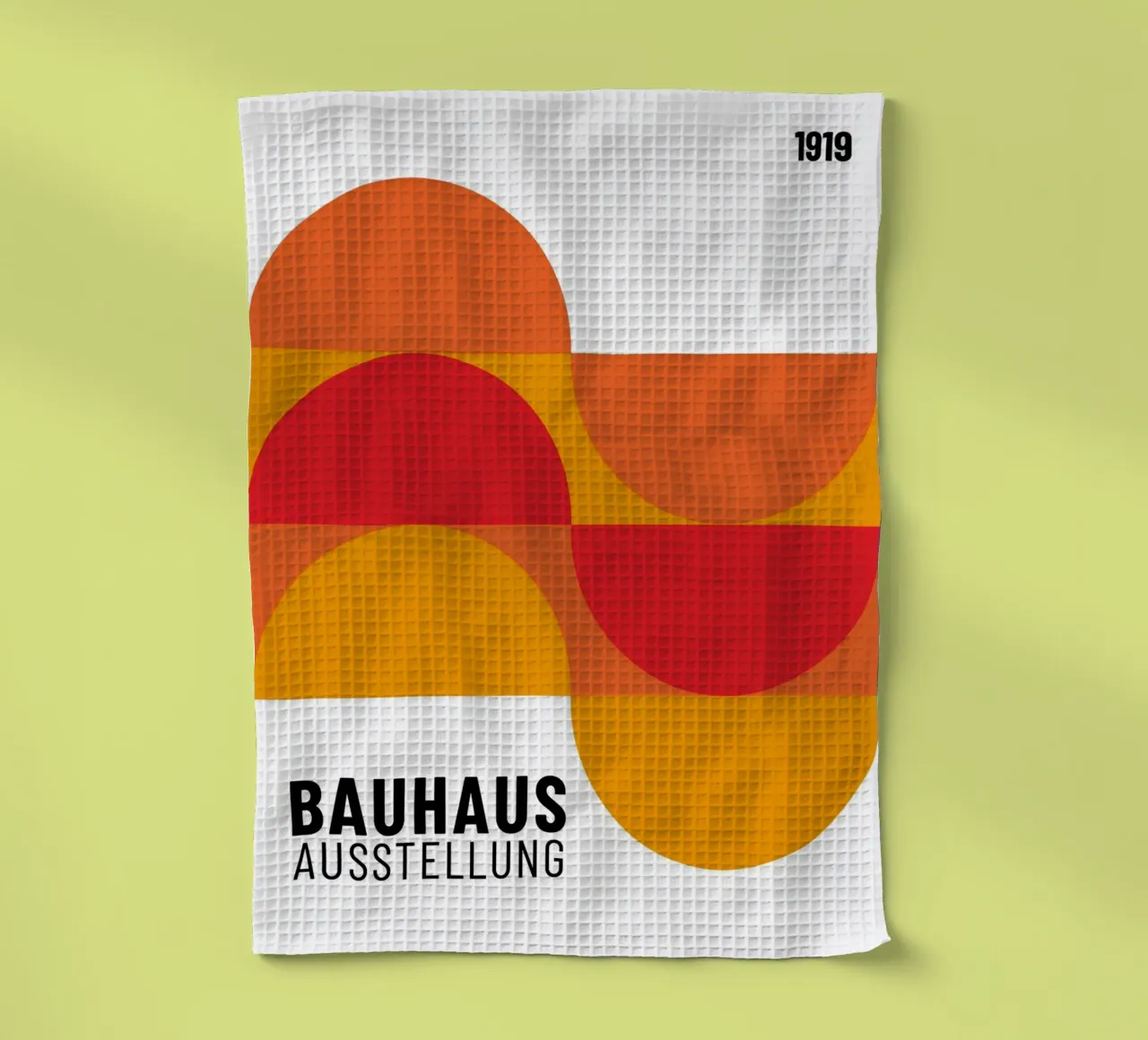 Bauhaus Geometric Abstract | Iconic Modern Design torchon de NorwesClub