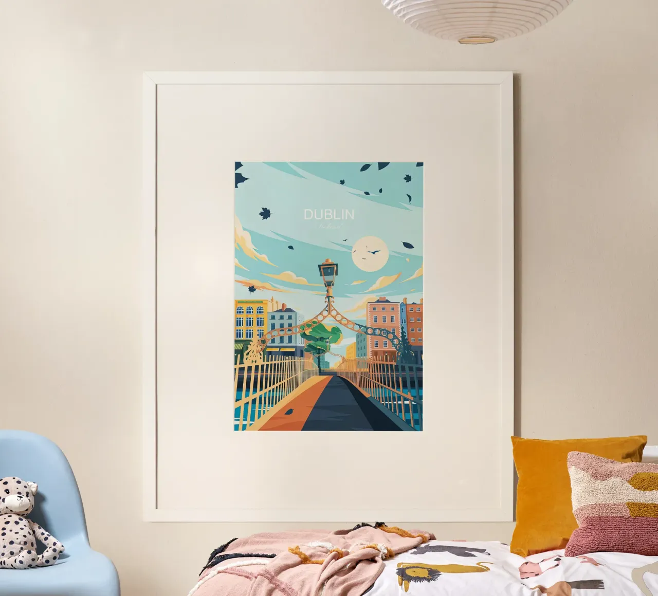 Viaggio tradizionale a Dublino - Irlanda poster da Liliestudio