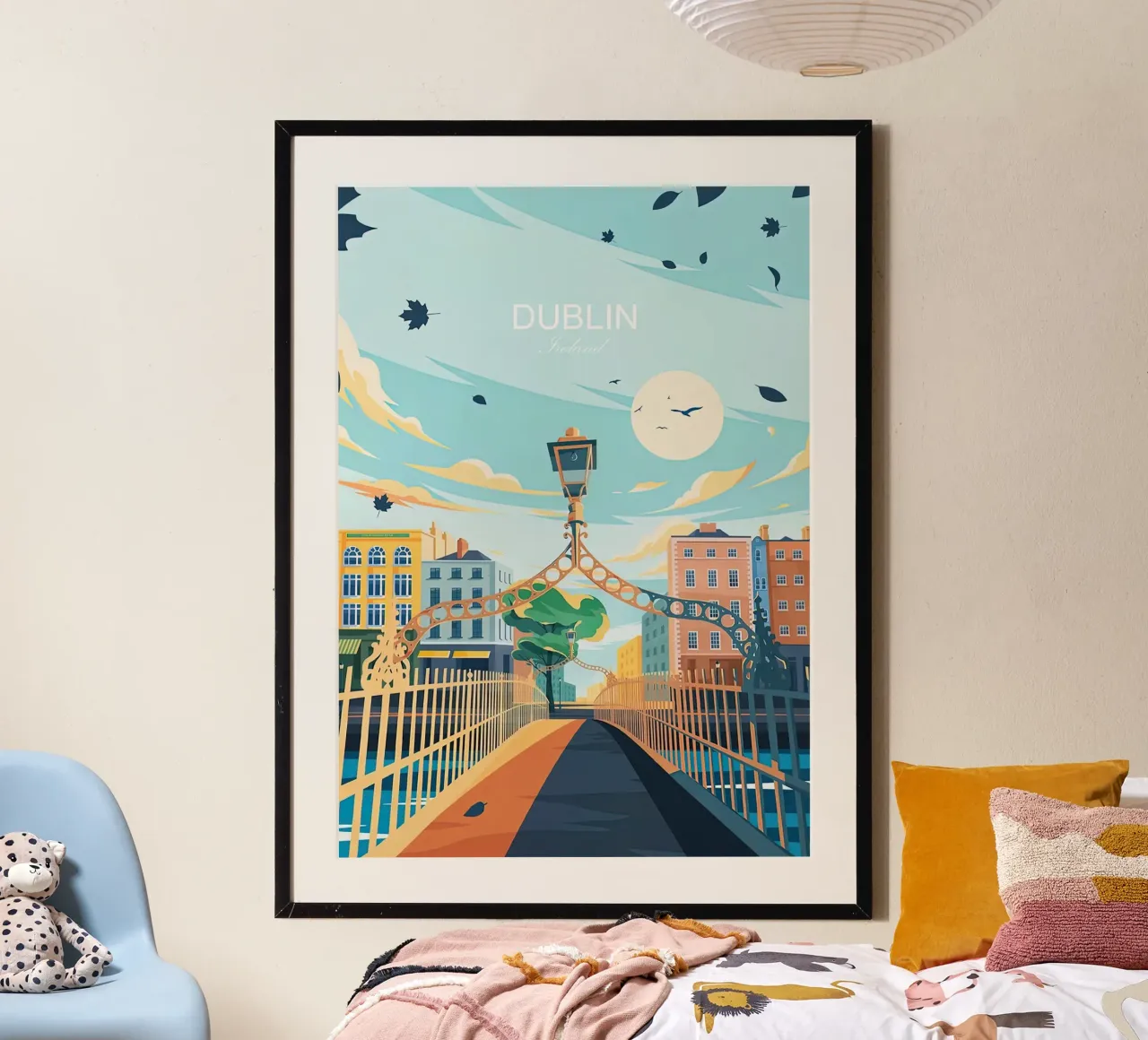Viaggio tradizionale a Dublino - Irlanda poster da Liliestudio