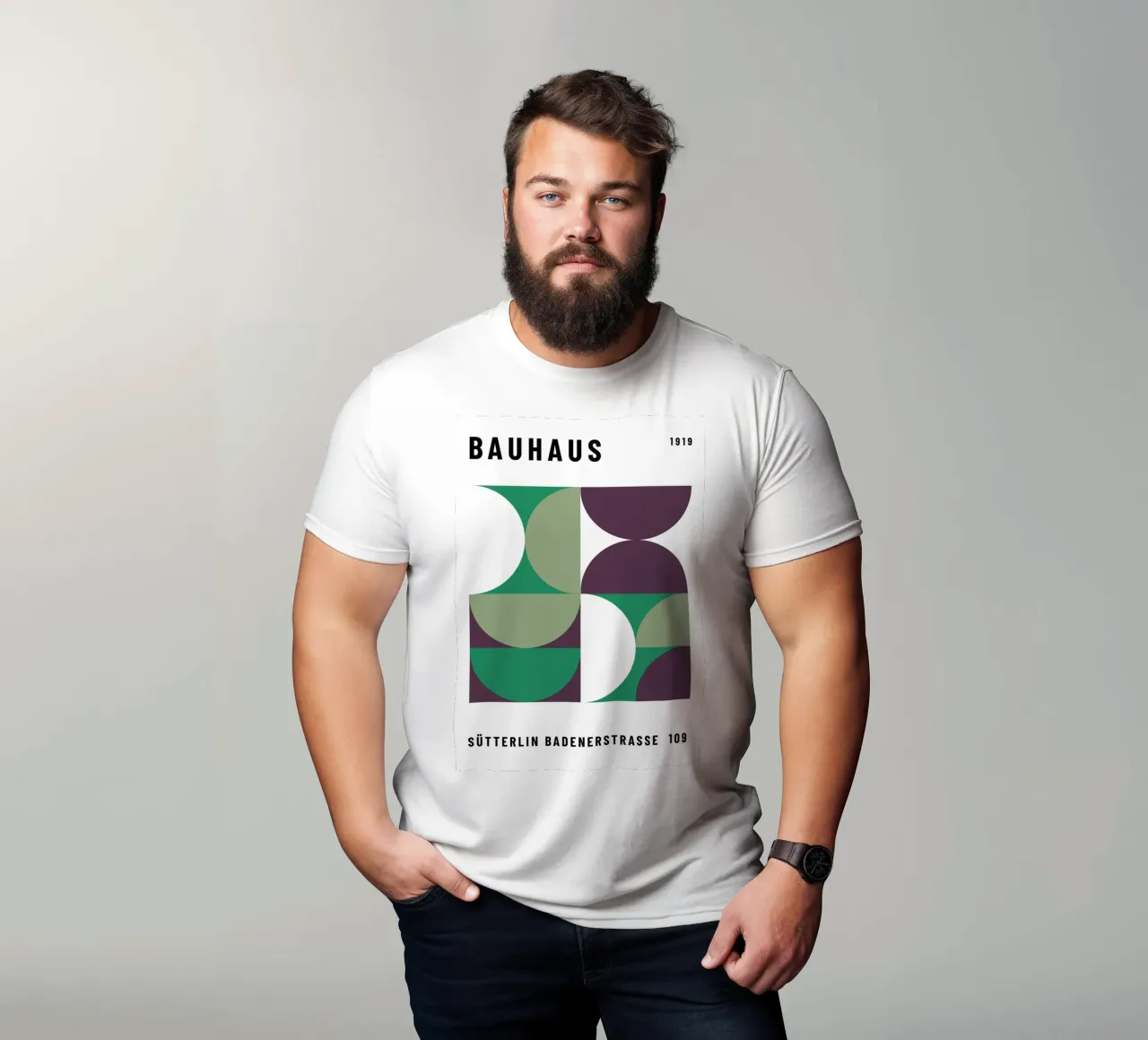 Bauhaus Geometric Pattern | Iconic Abstract Design camiseta de NorwesClub