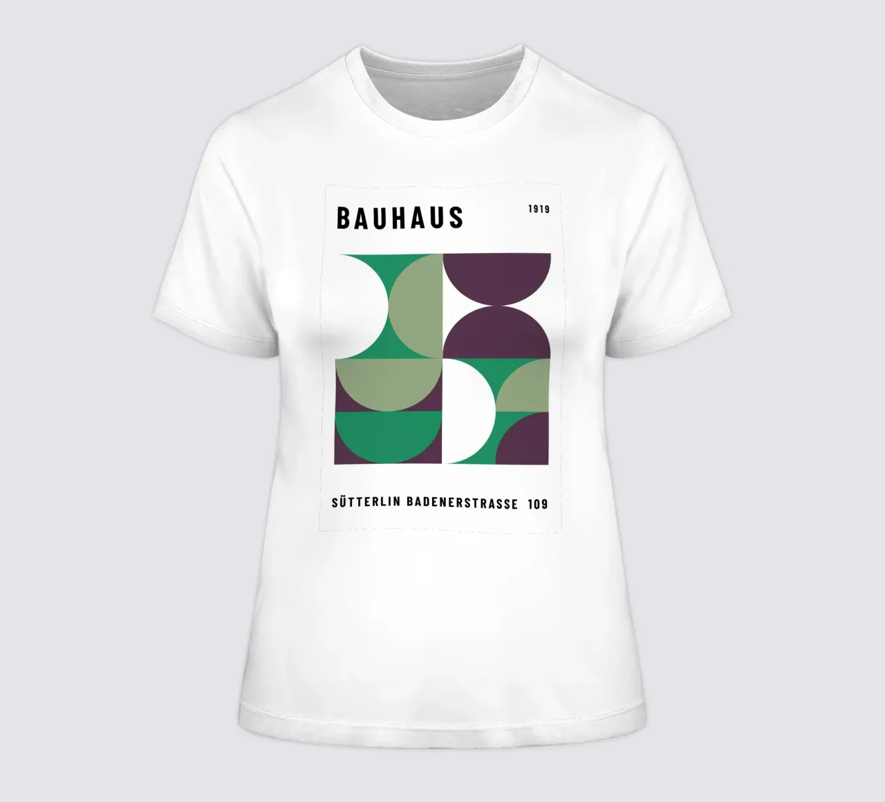 Bauhaus Geometric Pattern | Iconic Abstract Design camiseta de mujer de NorwesClub