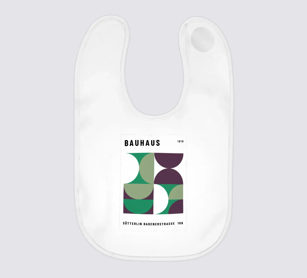 Bauhaus Geometric Pattern | Iconic Abstract Design babero de NorwesClub