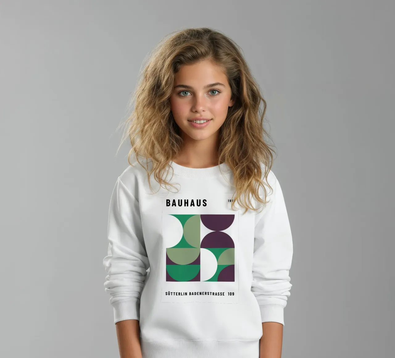 Bauhaus Geometric Pattern | Iconic Abstract Design sudadera para niño de NorwesClub