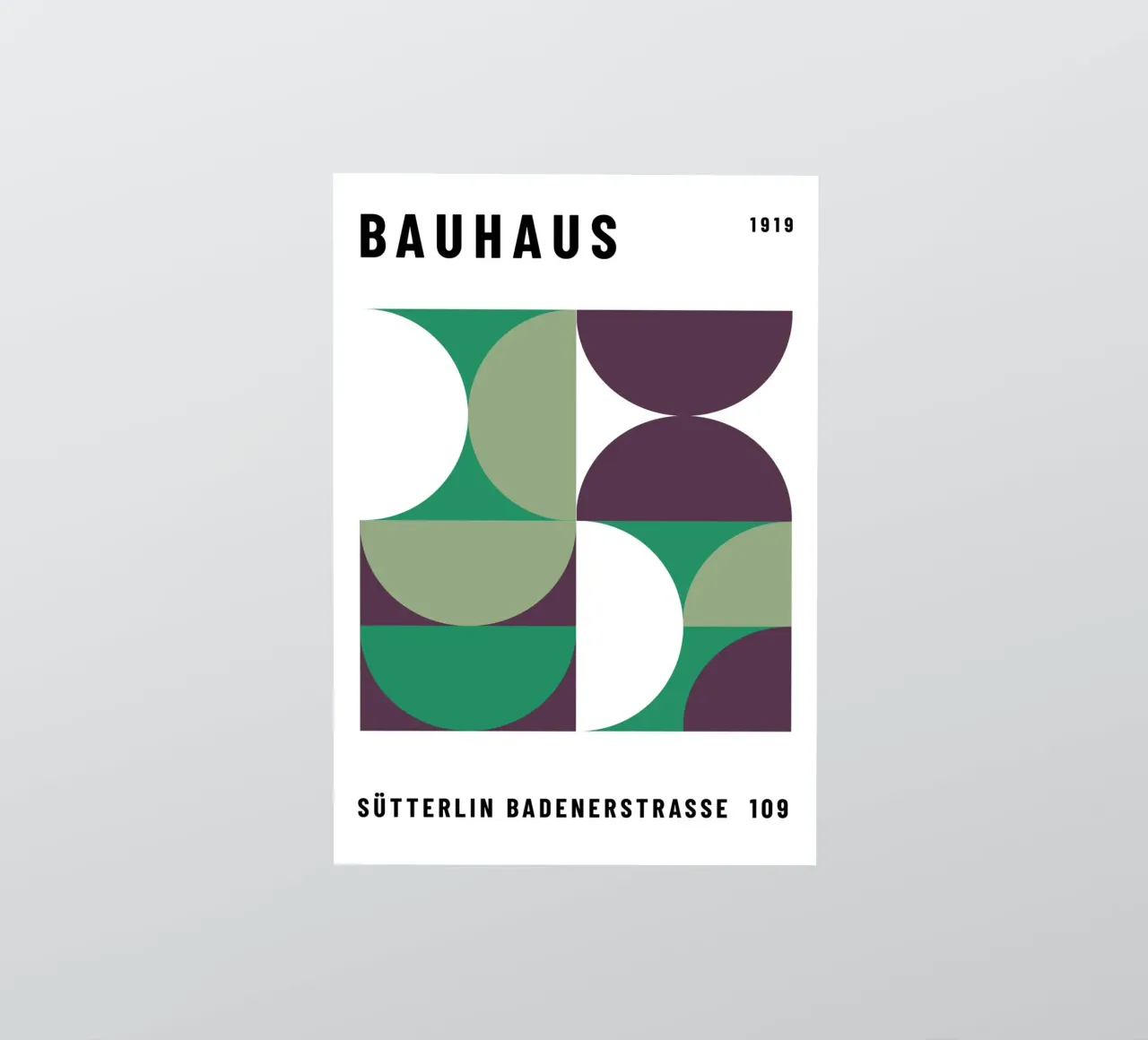Bauhaus Geometric Pattern | Iconic Abstract Design pegatina de NorwesClub