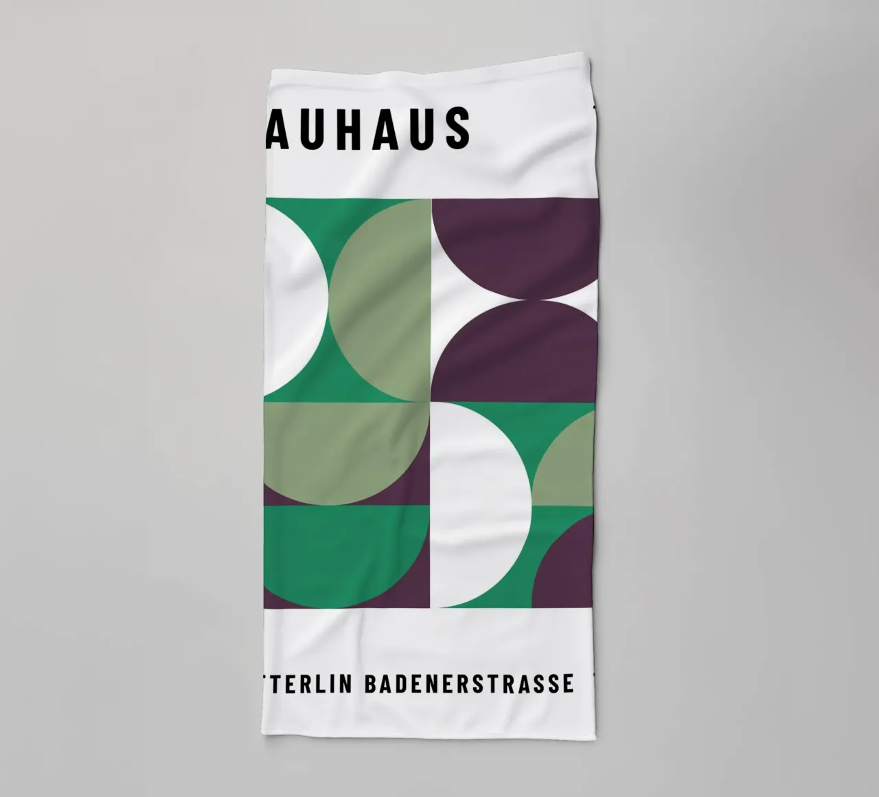 Bauhaus Geometric Pattern | Iconic Abstract Design towel by NorwesClub