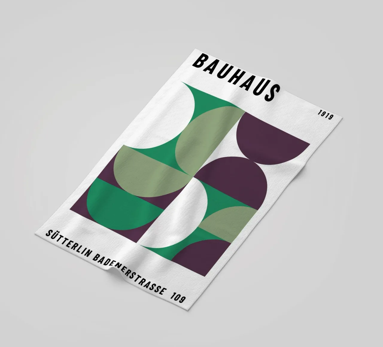 Bauhaus Geometric Pattern | Iconic Abstract Design toalla de playa de NorwesClub