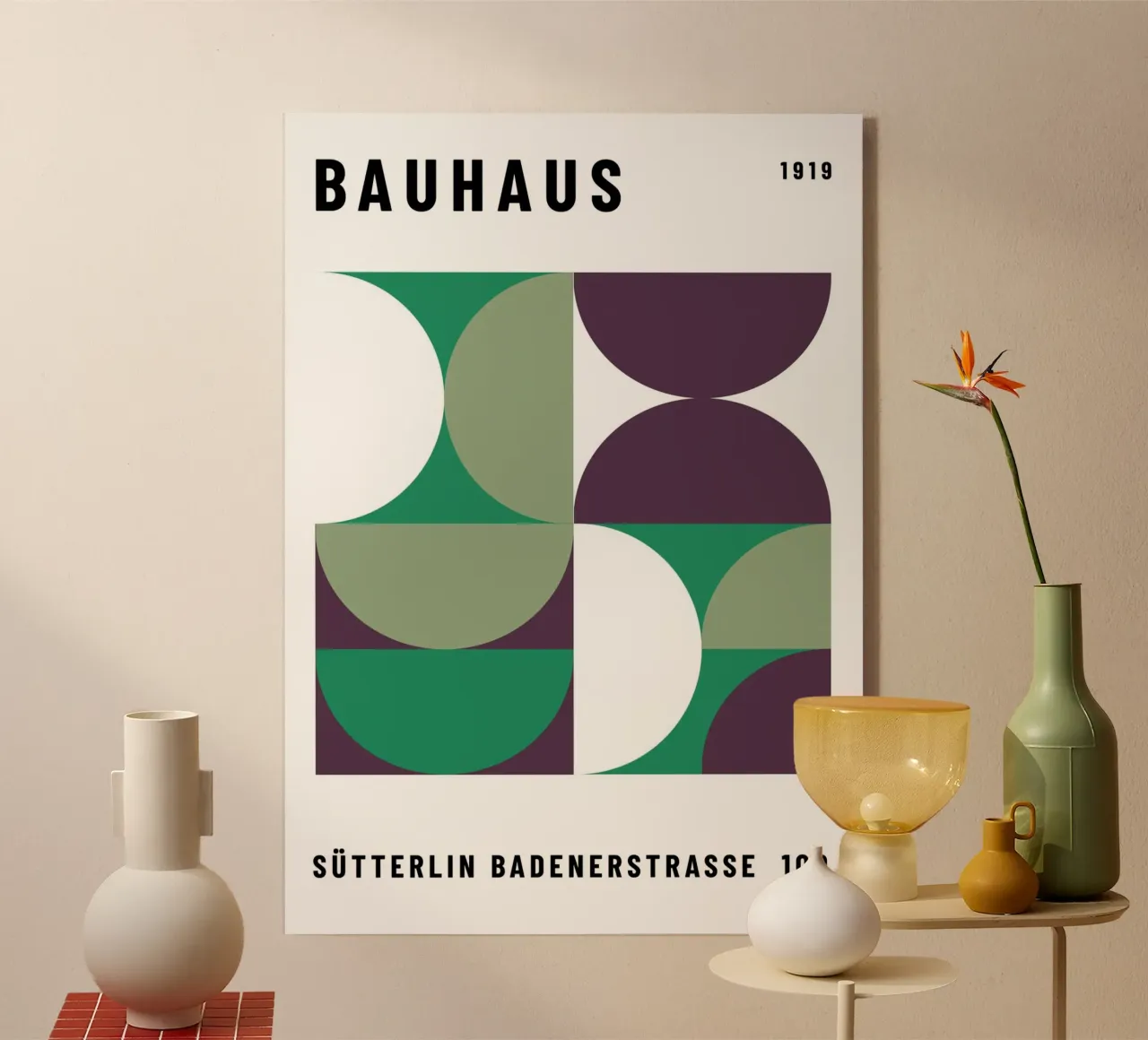 Bauhaus Geometric Pattern | Iconic Abstract Design metacrilato de NorwesClub