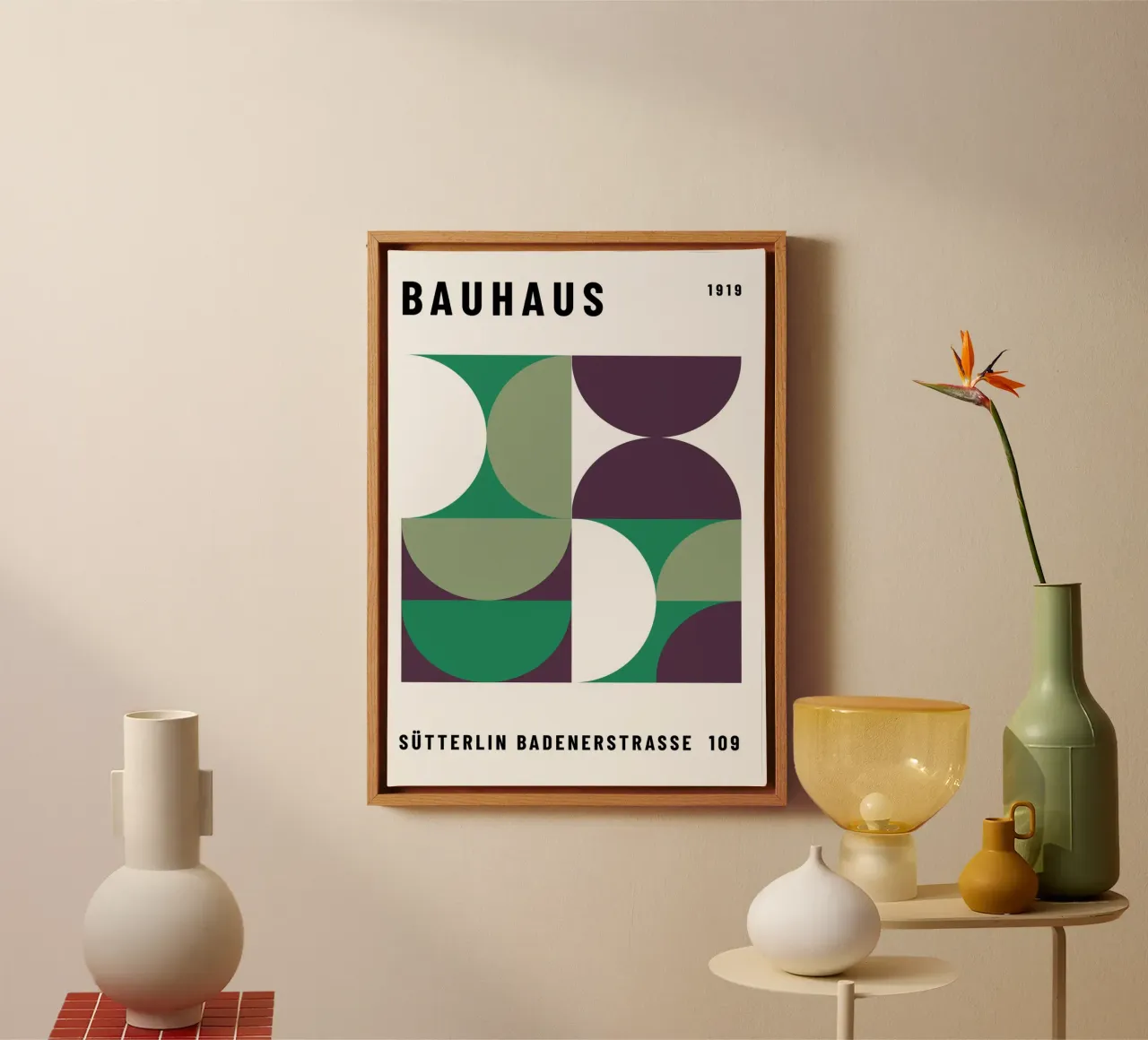 Bauhaus Geometric Pattern | Iconic Abstract Design canvas by NorwesClub