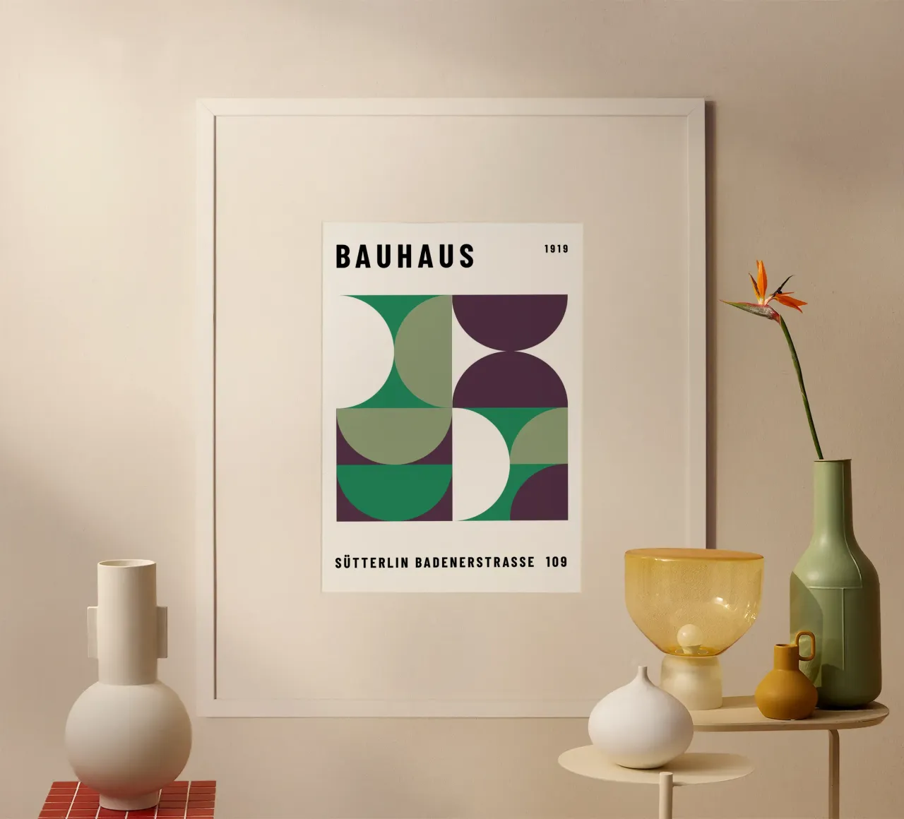 Bauhaus Geometric Pattern | Iconic Abstract Design hahnemühle by NorwesClub