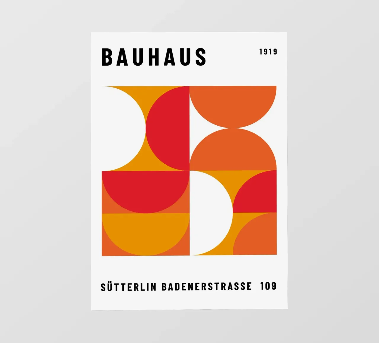 Bauhaus Geometric Print | Vibrant Abstract Design backlit film by NorwesClub