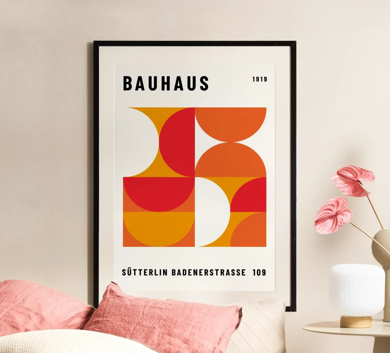 Bauhaus Geometrische Print | Levendig Abstract Ontwerp hahnemühle van NorwesClub