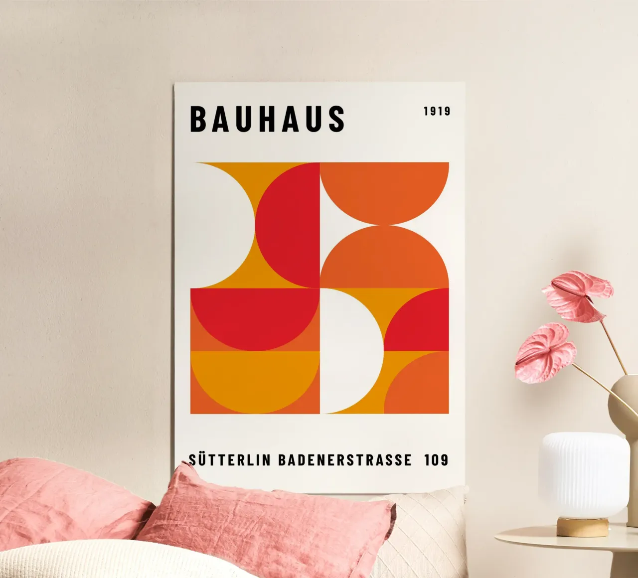 Bauhaus Geometrische Print | Levendig Abstract Ontwerp hahnemühle van NorwesClub