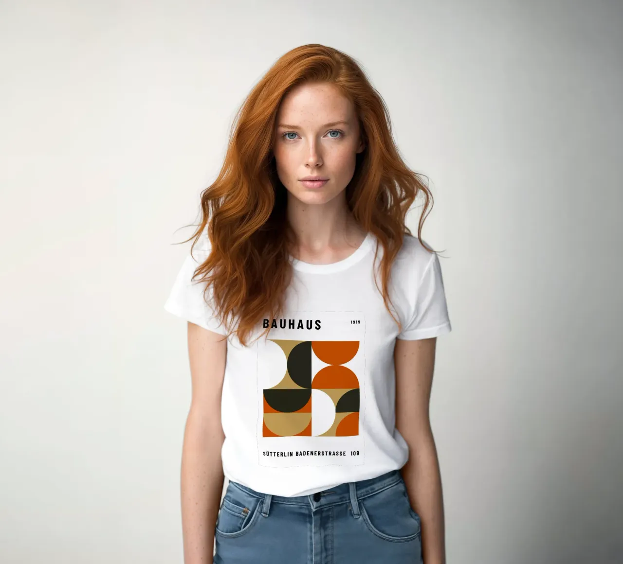 Bauhaus Geometric Pattern | Abstract Design Print camiseta de mujer de NorwesClub