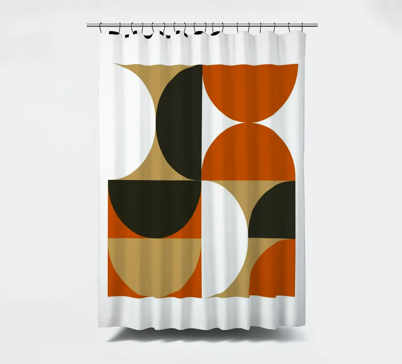 Bauhaus Geometric Pattern | Abstract Design Print cortina de baño de NorwesClub