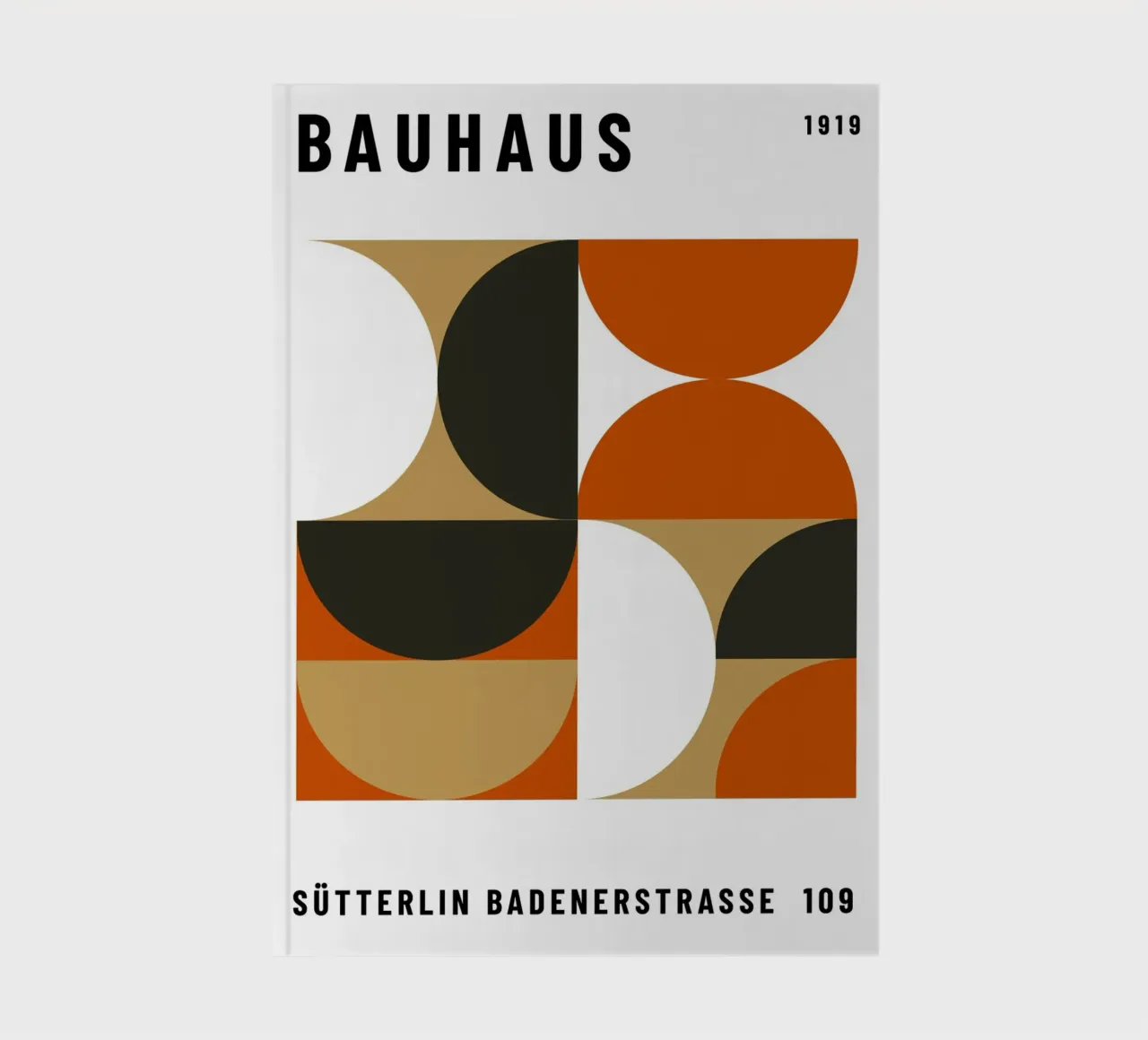 Bauhaus Geometric Pattern | Abstract Design Print carnet de notes de NorwesClub