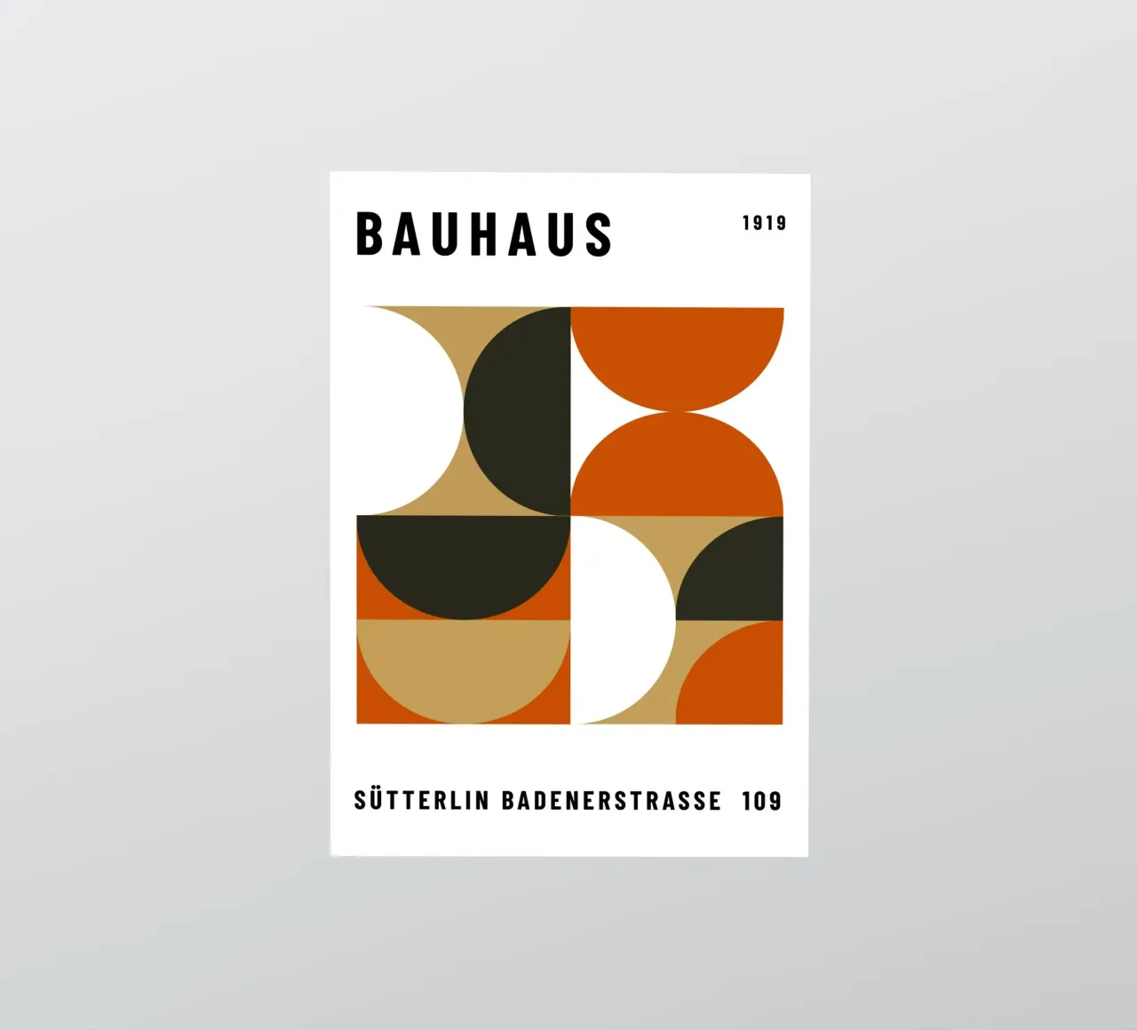 Bauhaus Geometric Pattern | Abstract Design Print pegatina de NorwesClub