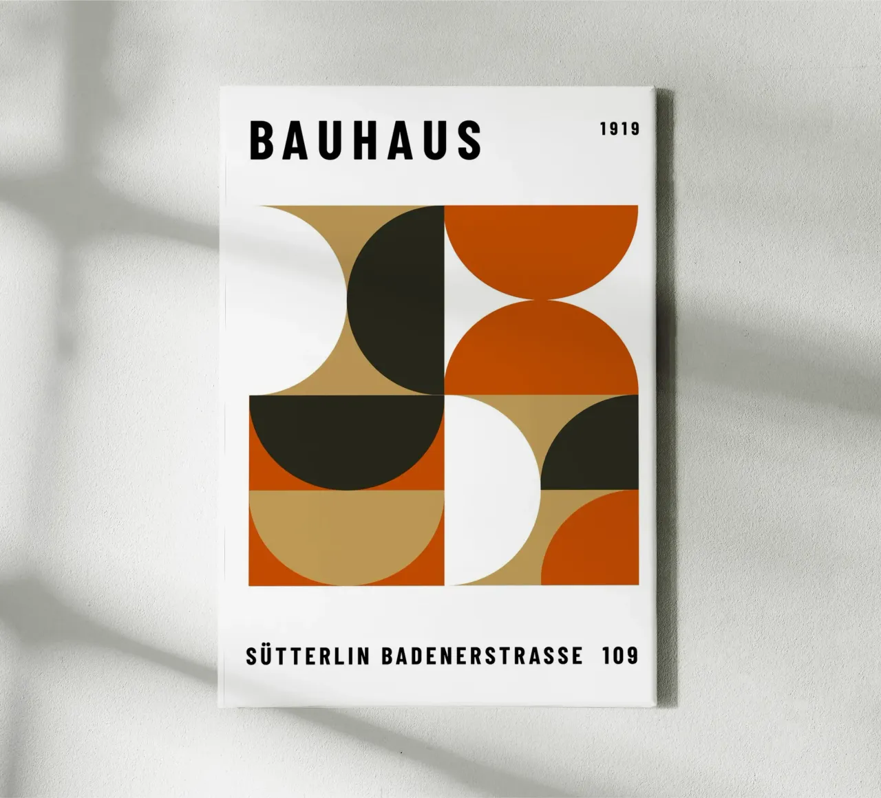 Bauhaus Geometric Pattern | Abstract Design Print canvas by NorwesClub