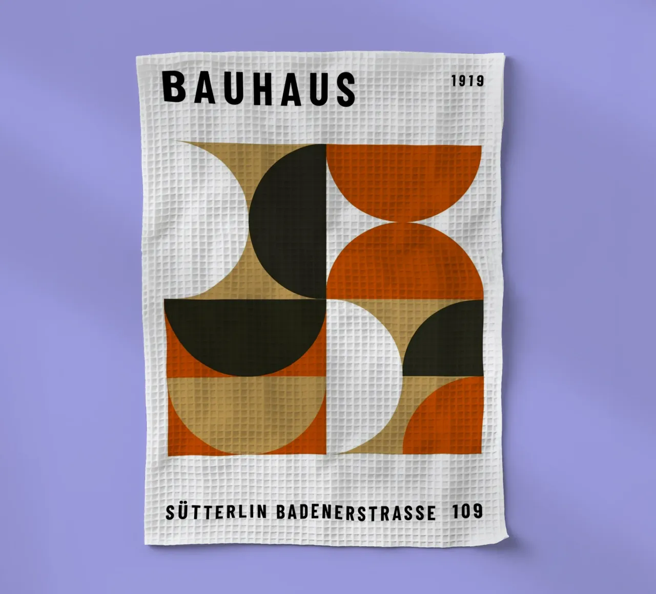 Bauhaus Geometric Pattern | Abstract Design Print torchon de NorwesClub