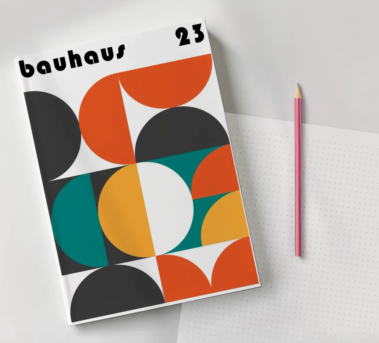 Bauhaus Geometric 1923 | Abstract Design Print notebook by NorwesClub
