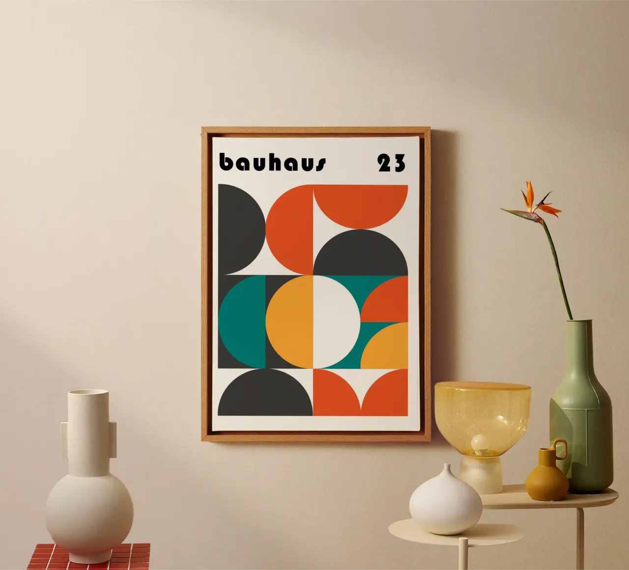 Bauhaus Geometrisch 1923 | Abstract Ontwerp Print canvas van NorwesClub