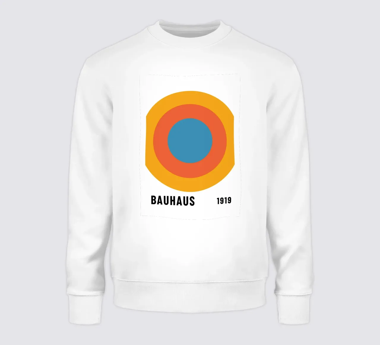 Bauhaus Circle Print | Geometric Abstract Art sweatshirt by NorwesClub