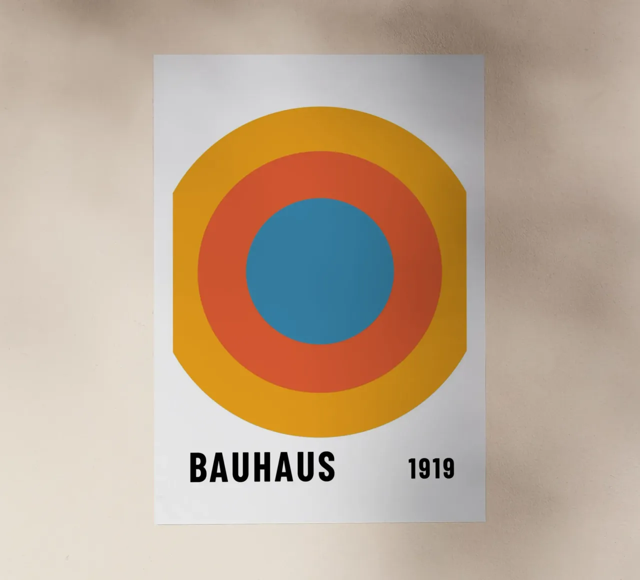 Bauhaus Circle Print | Geometric Abstract Art backlit film by NorwesClub