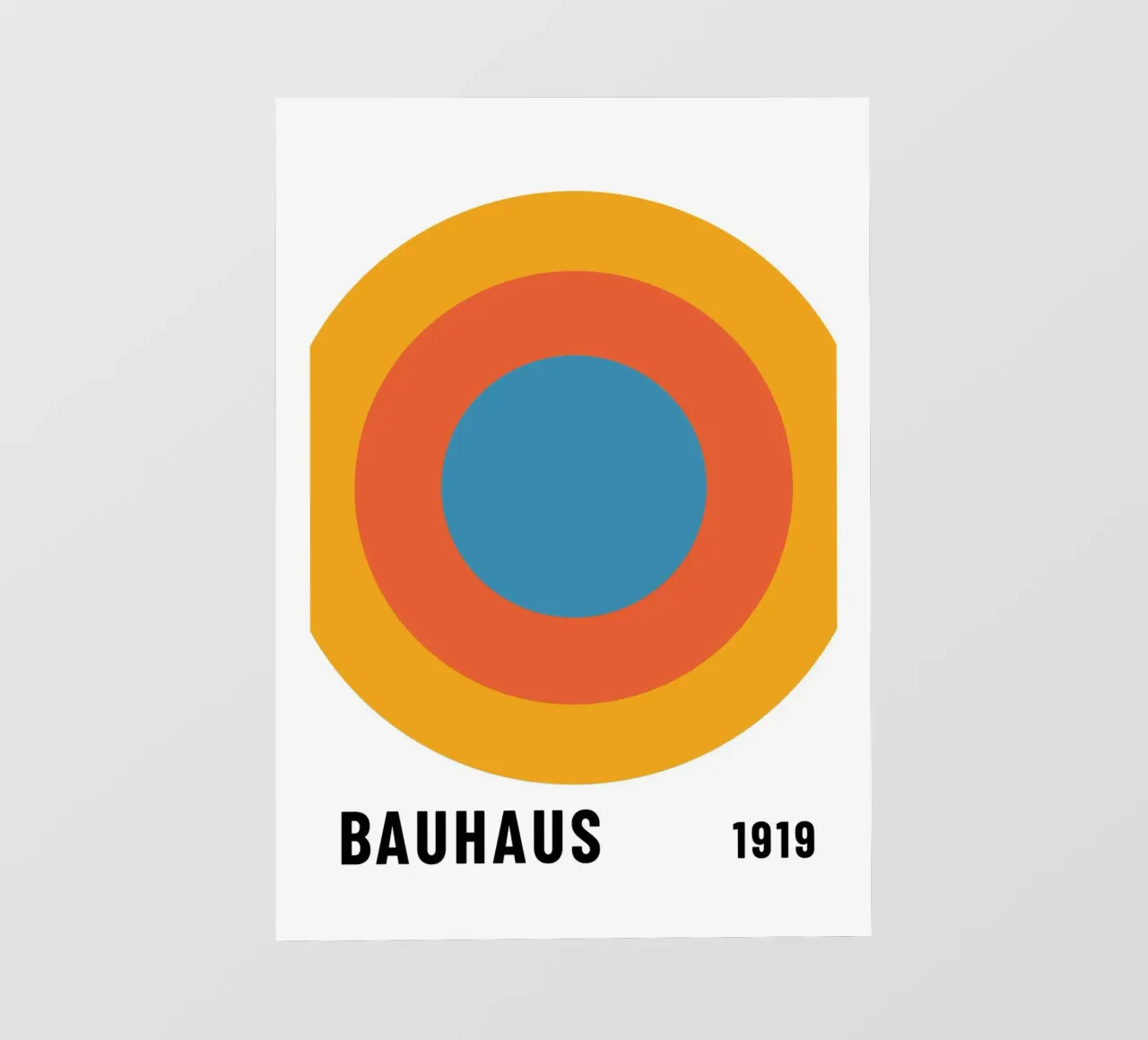 Bauhaus Circle Print | Geometric Abstract Art backlit film by NorwesClub