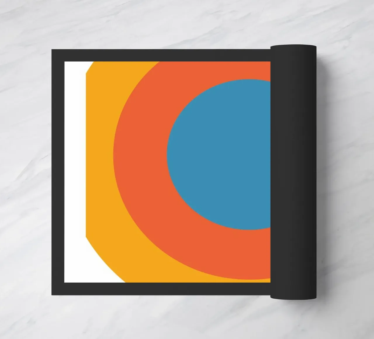 Bauhaus Circle Print | Arte abstracto geométrico felpudo de NorwesClub