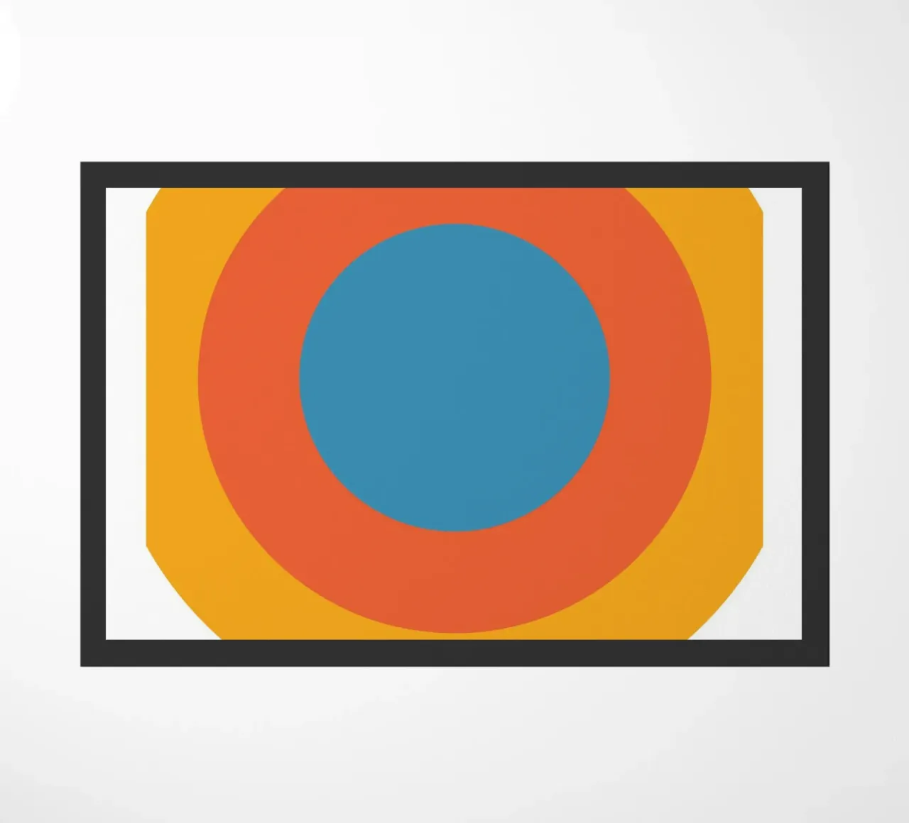 Bauhaus Circle Print | Arte abstracto geométrico felpudo de NorwesClub