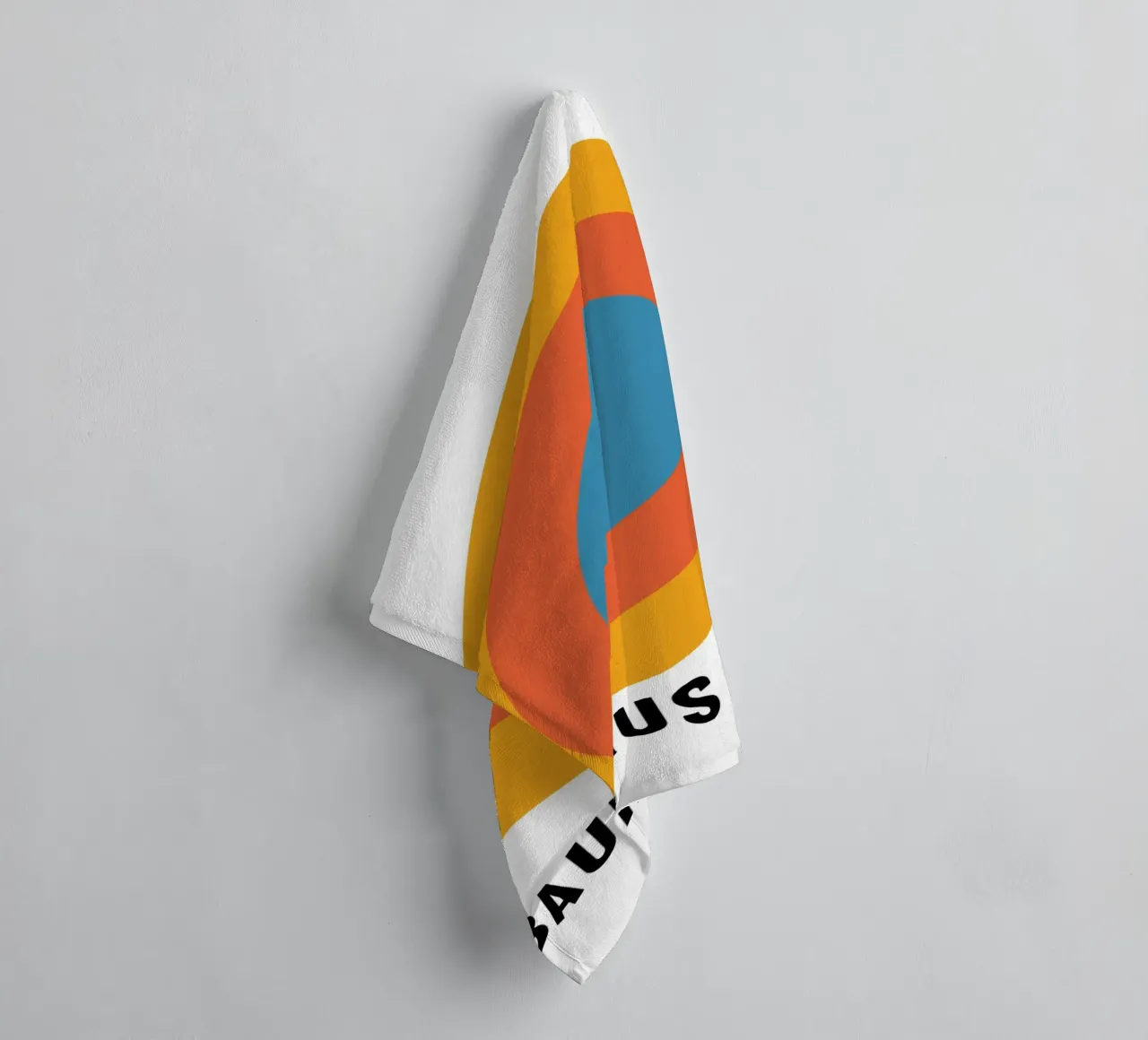 Bauhaus Circle Print | Geometric Abstract Art towel by NorwesClub