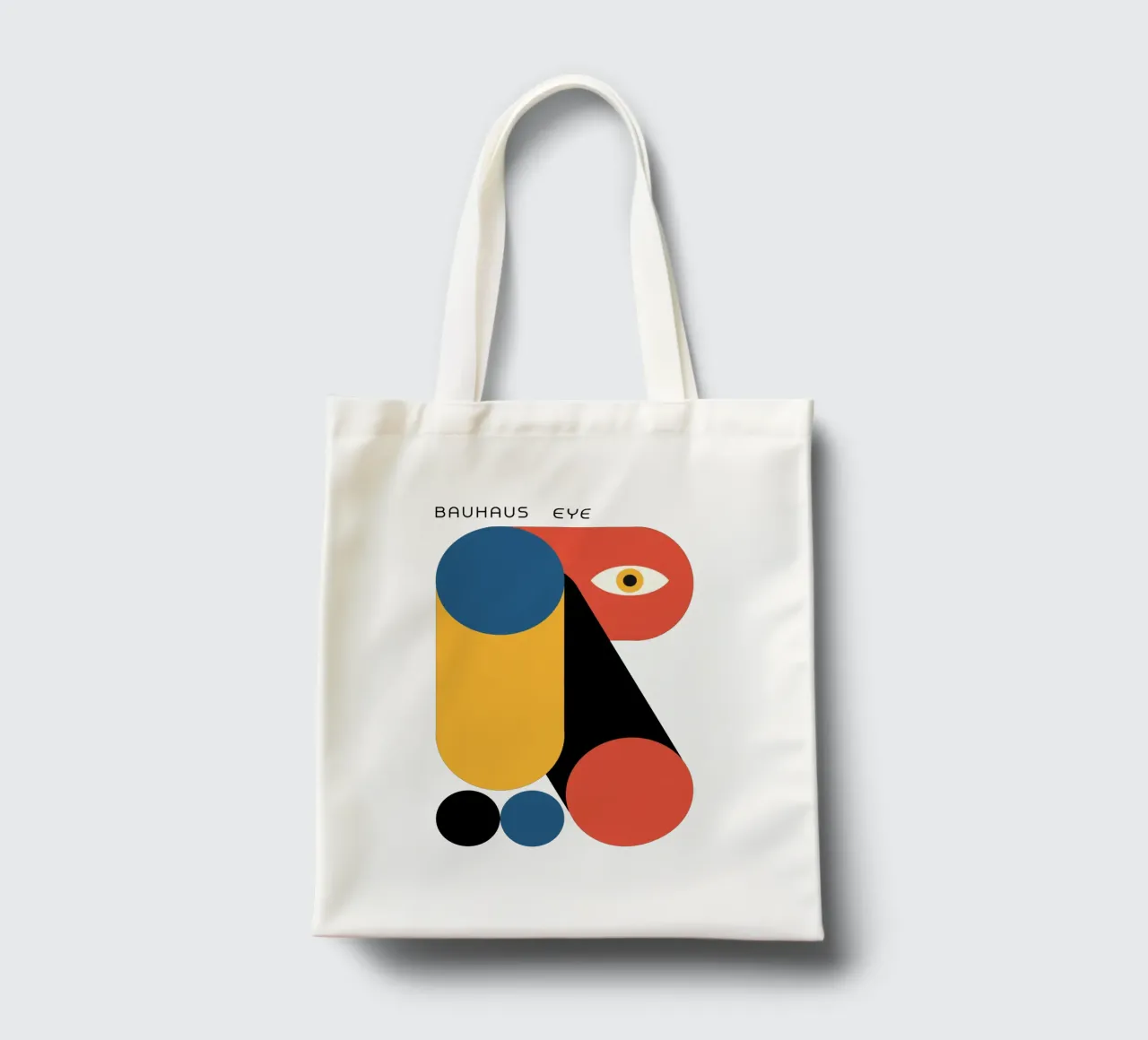 Bauhaus Eye Print | Geometric Abstract Art tote bag by NorwesClub
